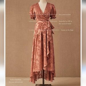 BHLDN Hutch Biscayne Ruffle Wrap Dress in Sedona